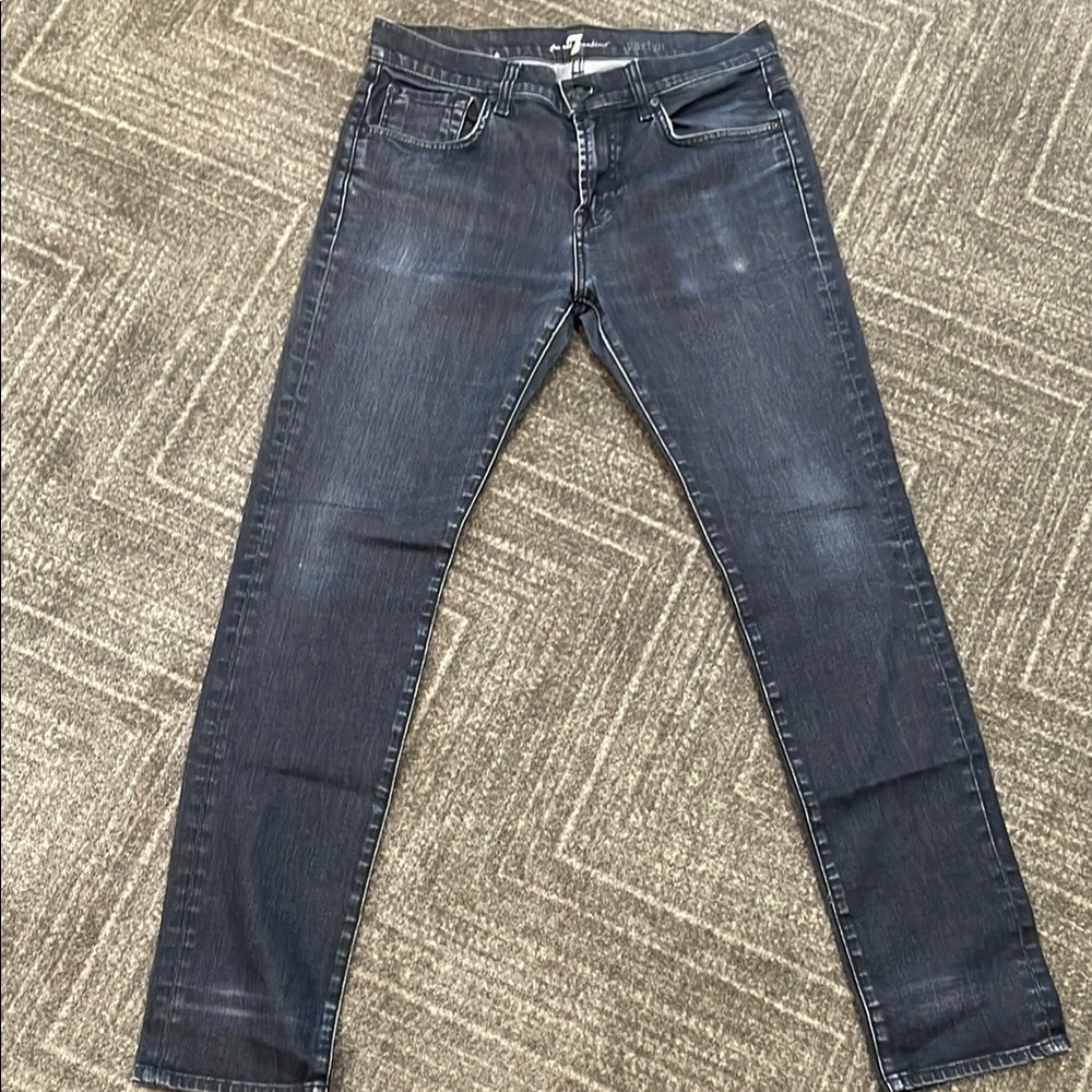 7 For All Mankind Men's Slim Jeans - Dark Blue Paxtyn
